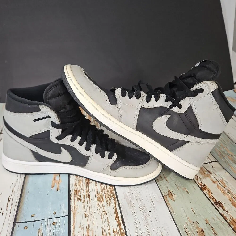 Nike Air Jordan 1 Retro High OG Shadow 2.0 Black Grey Size 11 555088-035 Used AJ